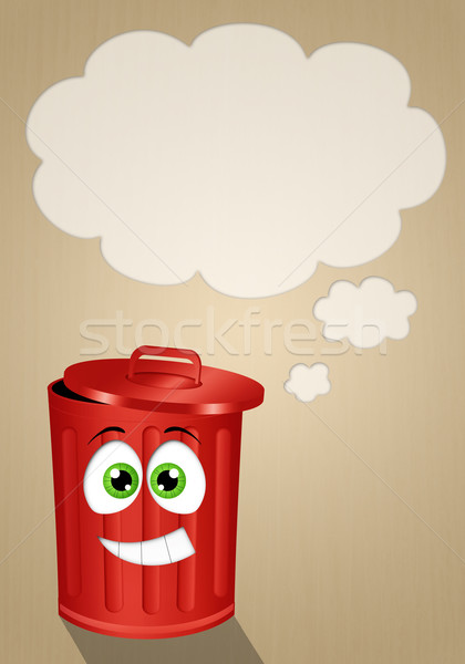Funny red garbage for recycle Stock photo © sognolucido