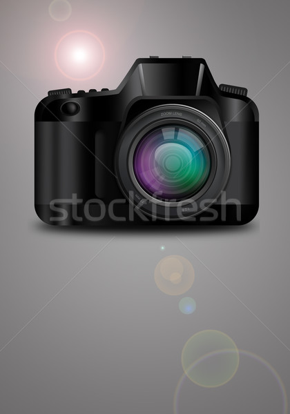 Camera illustratie professionele lens videocamera fotograaf Stockfoto © sognolucido