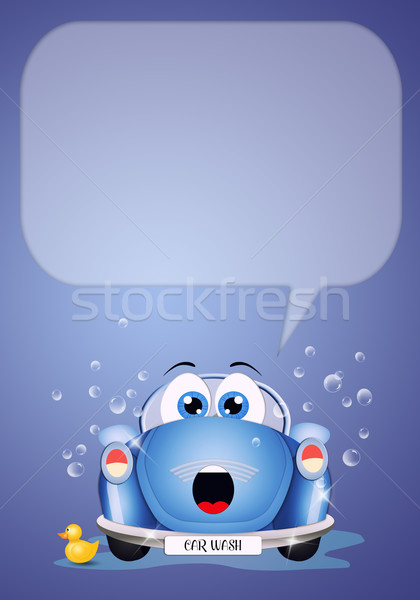 Car wash illustratie auto wassen water dienst Stockfoto © sognolucido