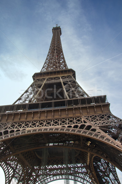 Tour Eiffel Paris vue bâtiment ville métal Photo stock © sognolucido