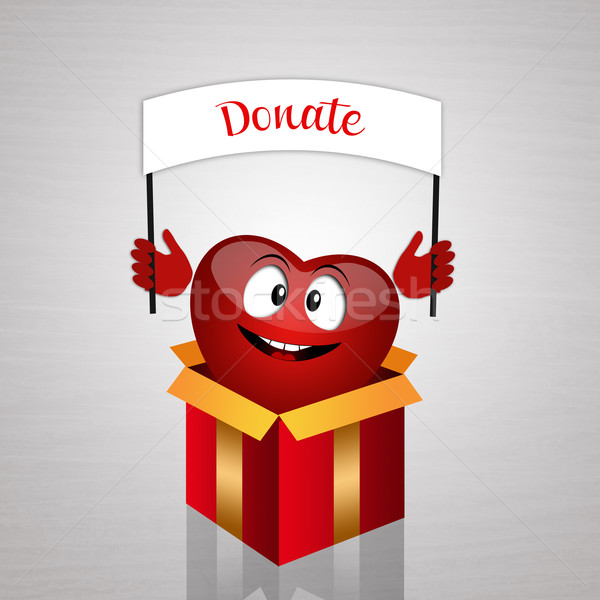 Organ donatie ilustrare amuzant inimă medical Imagine de stoc © sognolucido