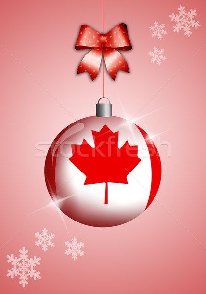 Stockfoto: Christmas · bal · vlag · Quebec · winter · festival