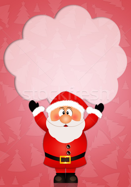 Babbo natale illustrazione fumetto neve sfondo Natale Foto d'archivio © sognolucido
