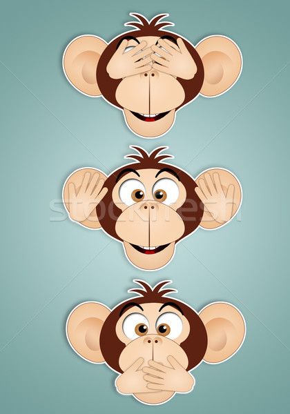 The three wise monkeys Stock photo © sognolucido
