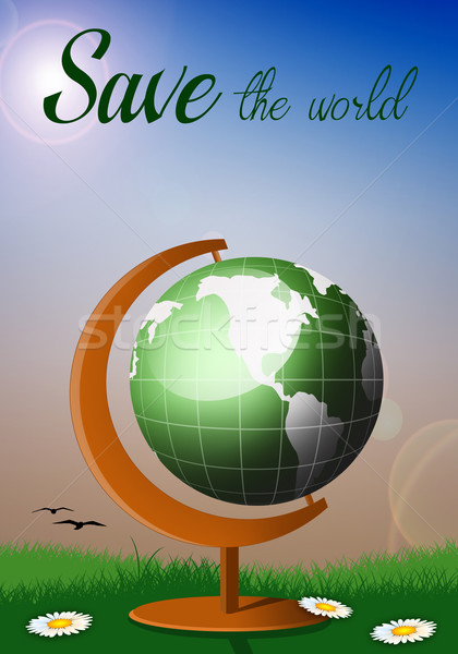 Globe for save the world Stock photo © sognolucido