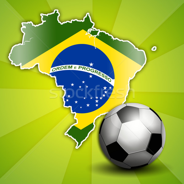 Fotbal lume ceaşcă Brazilia ilustrare 2014 Imagine de stoc © sognolucido