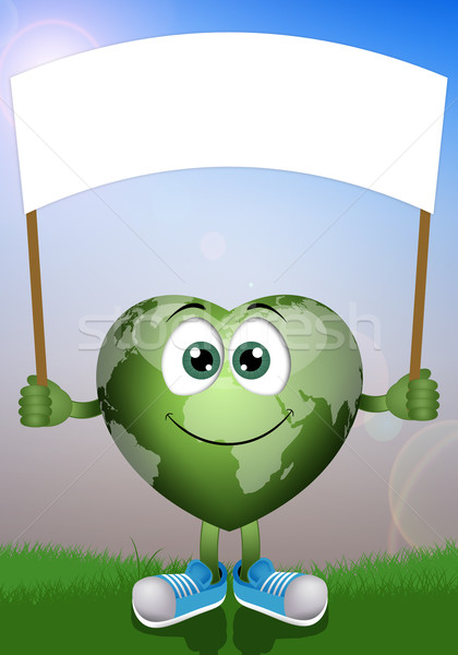Funny green earth
 Stock photo © sognolucido