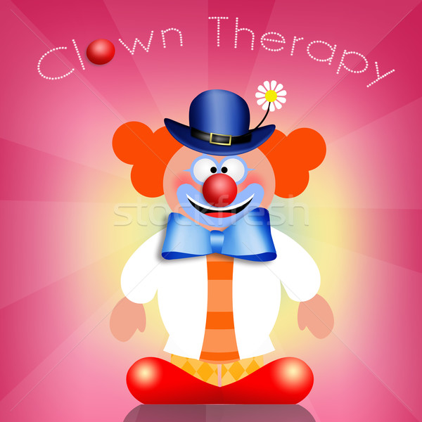 Clown therapie medische achtergrond geneeskunde kleur Stockfoto © sognolucido