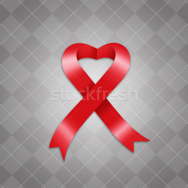 Awareness red ribbon Stock photo © sognolucido