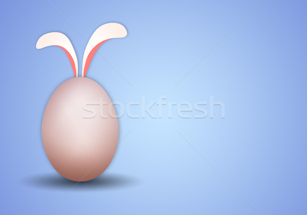 Egg with bunny ears for Easter Stock photo © sognolucido