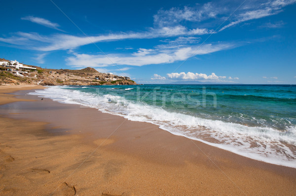 Stock foto: Paradies · Strand · Stadt · Griechenland · Landschaft · Meer