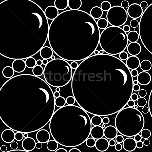 Senza soluzione di continuità bolle pattern nero eps8 Foto d'archivio © SolanD