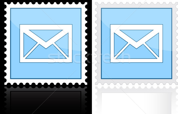 Icona e-mail blu bianco design lettera Foto d'archivio © SolanD
