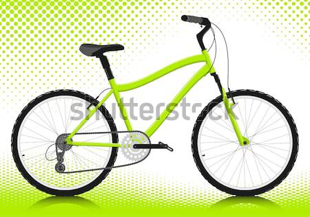 Bicicleta blanco vector eps8 montana negro Foto stock © SolanD