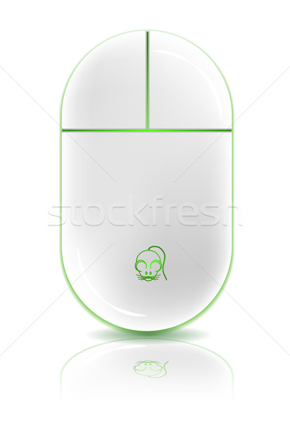 Realista ratón de la computadora icono eps10 luz diseno Foto stock © SolanD