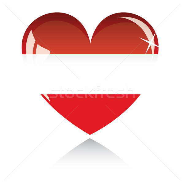 Vector heart with Latvia flag texture isolated on a white. Stock photo © SolanD