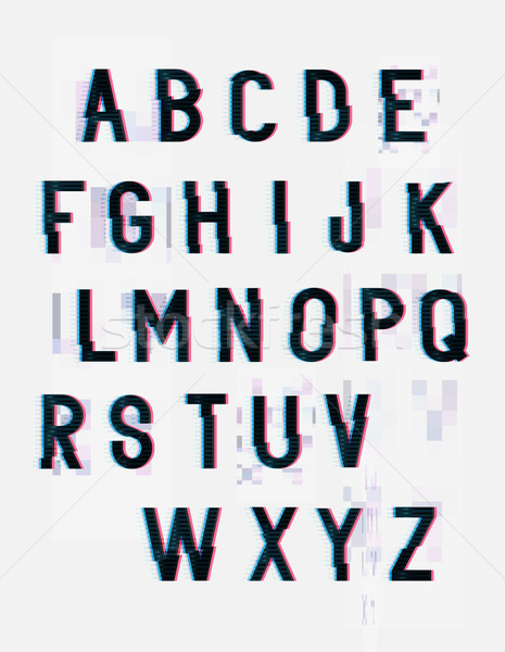 Stock photo: Split Glitch Letters