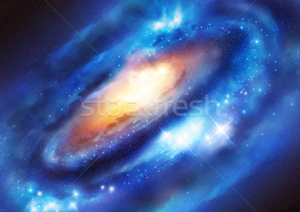 Galaktyki czarna dziura centrum masa ilustracja niebo Zdjęcia stock © solarseven