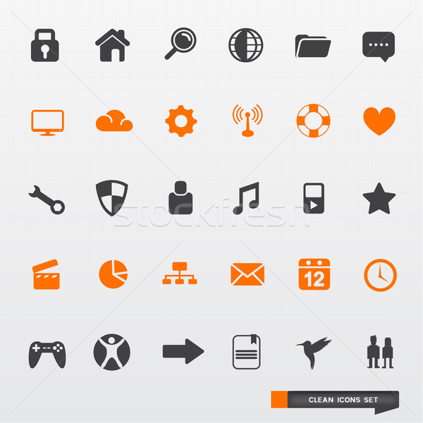 Stock photo: Simple & Clean Icon Set