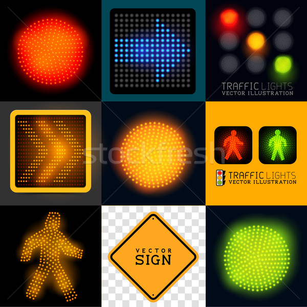 Vector Tracffic Lights Collection Stock photo © solarseven