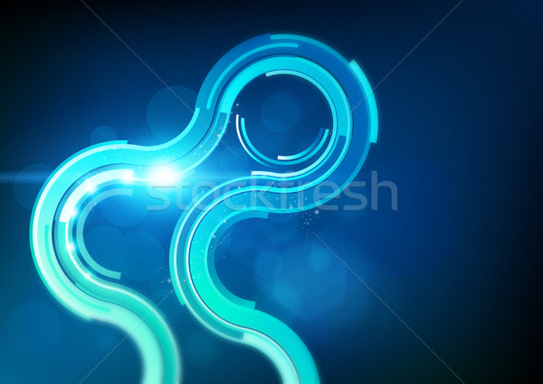 Tehnologie curbe hd detaliat abstract lumini Imagine de stoc © solarseven