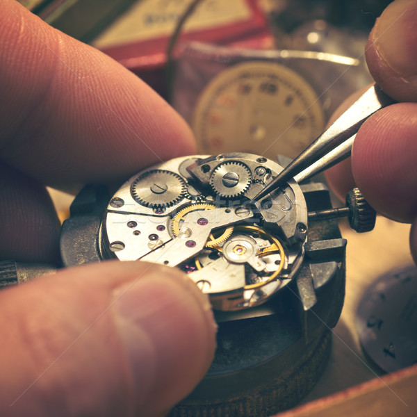 Working On A Mechanical Watch Stock photo © solarseven