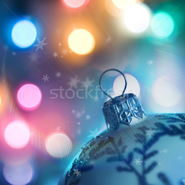 Christmas geest feestelijk ontwerp bal goud Stockfoto © solarseven