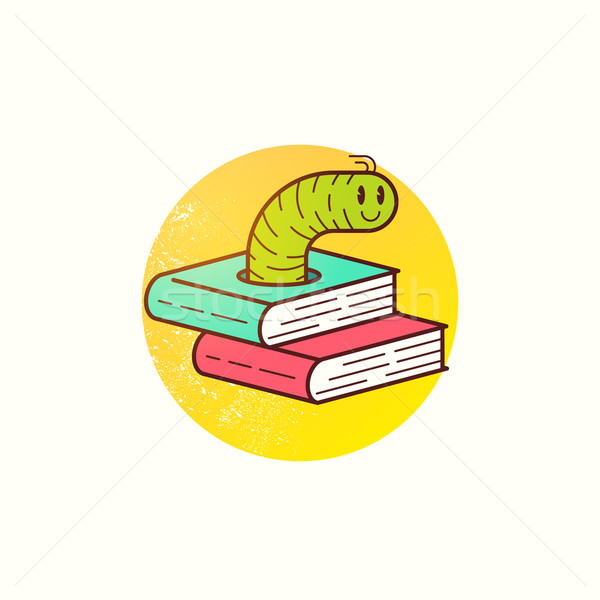 Book Worm Vector Stock photo © solarseven