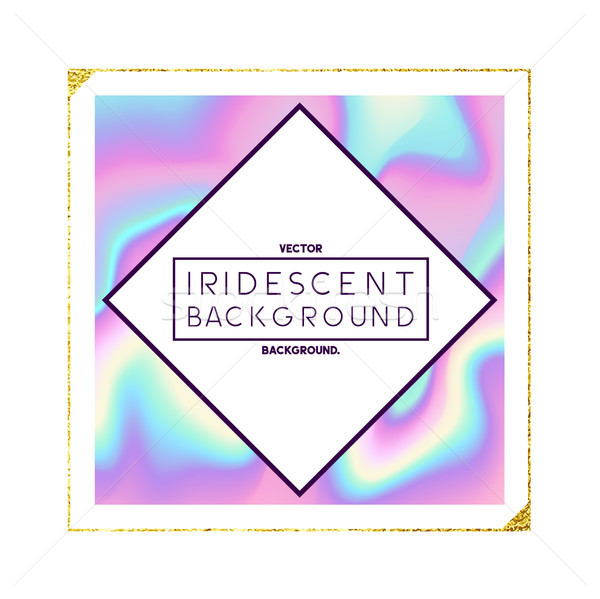 Iridescent Holographic Frame Design Stock photo © solarseven