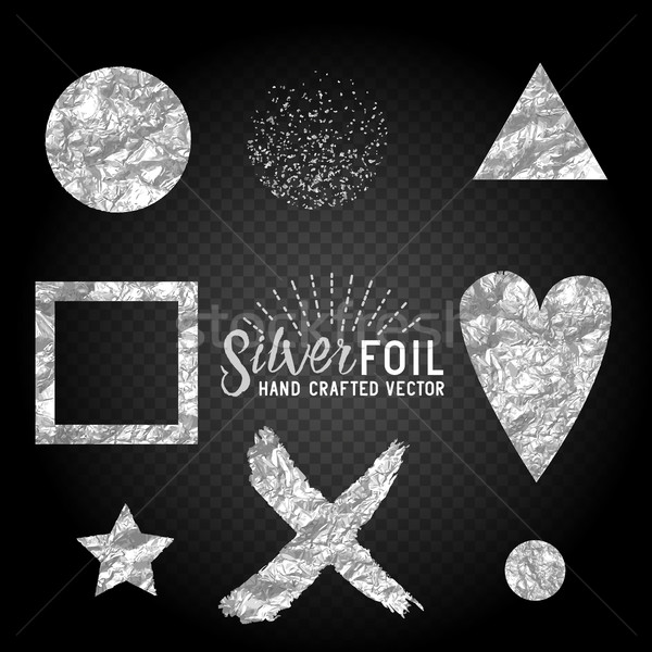 Vector Silver Foil Collection Stock photo © solarseven