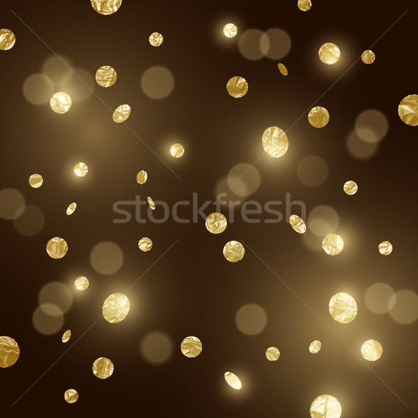 黃金 閃光 紙屑 舞會 紙 商業照片 © solarseven