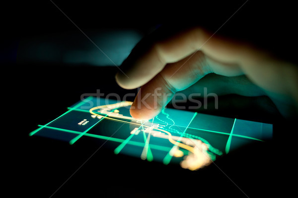 Person Checking Finances On Mobile Stock photo © solarseven