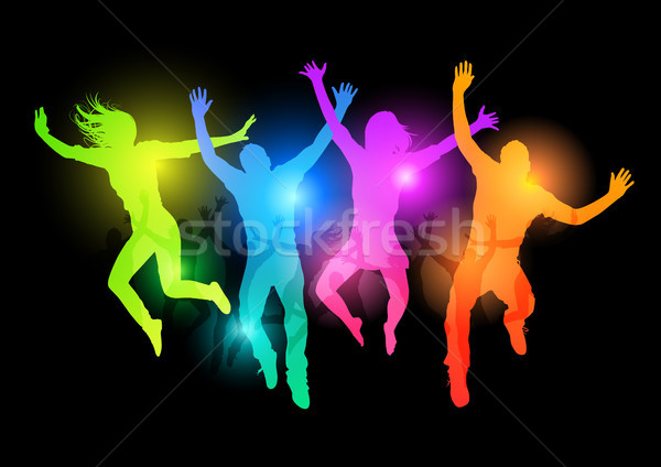Jumping Vector People Stock photo © solarseven