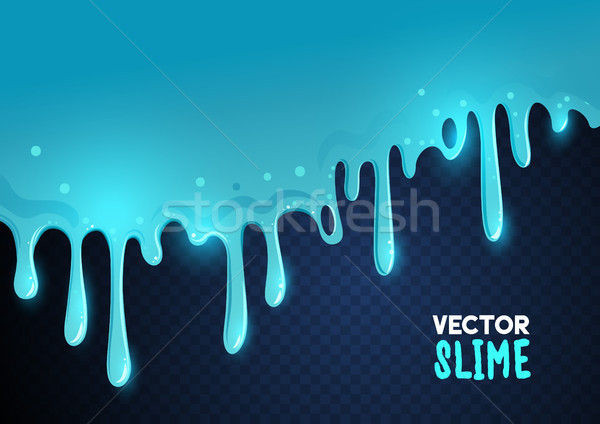 Sticky Oozing Blue Slime Vector Stock photo © solarseven