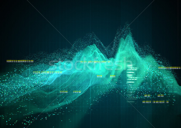 Kompleks techniczne wykres streszczenie projektu 3d ilustracji Zdjęcia stock © solarseven