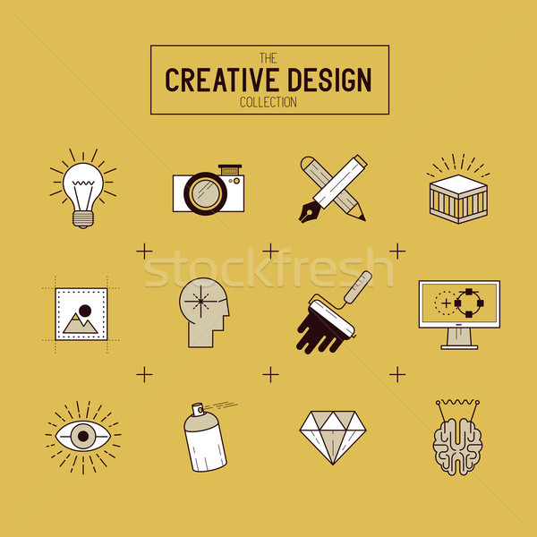Creative Vector Icon Set Stock photo © solarseven