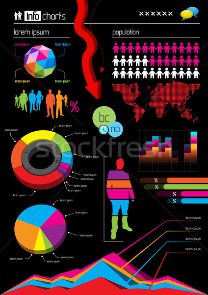 Vector grafieken communie ontwerp team Stockfoto © solarseven