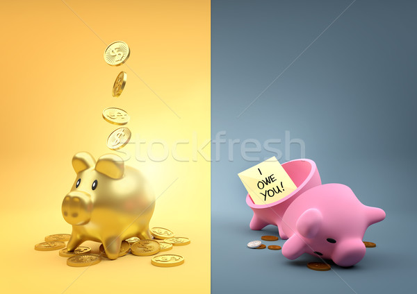 Différent deux argent banques une Photo stock © solarseven