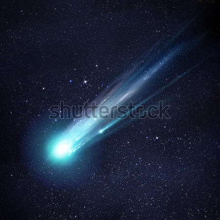Cometa grande brilhante para cima fechar Foto stock © solarseven