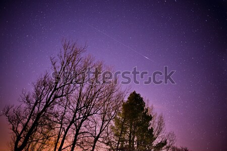 Meia-noite universo meteoro céu sol paisagem Foto stock © solarseven