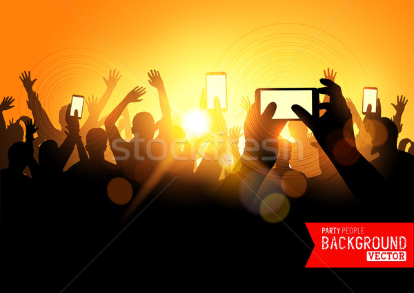 Festival Crowd Vector Stock photo © solarseven