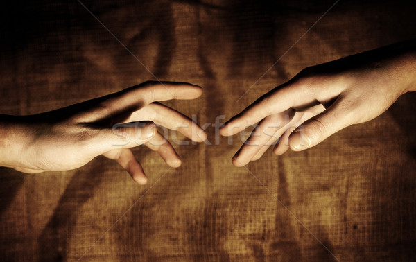Müssen Hände heraus Unterstützung Religion Freundschaft Stock foto © solarseven