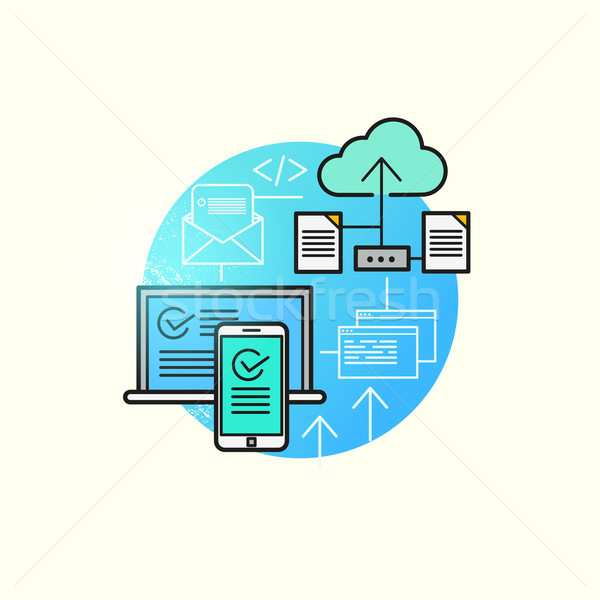 Cloud Computing Vector Stock photo © solarseven