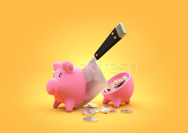 Сток-фото: экономия · Piggy · Bank · Cut · деньги