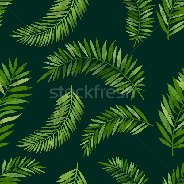 Vintage Seamless Palm Leaf Pattern Stock photo © solarseven
