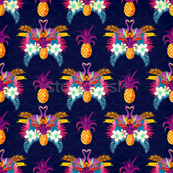 Vivid Tropical Seamless Pattern Stock photo © solarseven