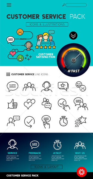 Customer Sevice Design and Icons Stock photo © solarseven