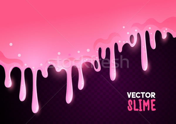 Sticky Oozing Pink Slime Vector Stock photo © solarseven