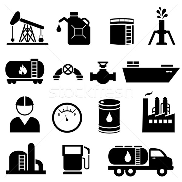 Foto stock: Óleo · petróleo · preto · assinar · indústria