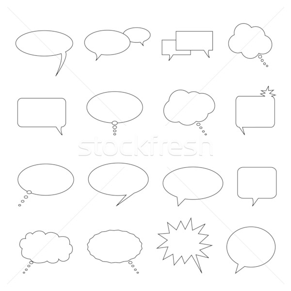Speech, talk and thought balloons Stock photo © soleilc